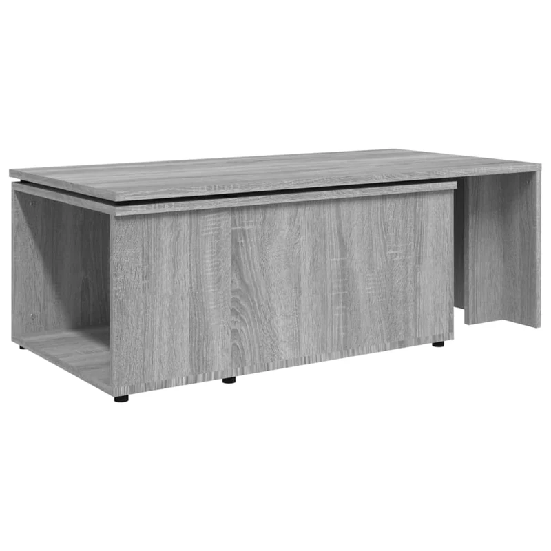 Table d'appoint avec grand espace de rangement 150 x 50 x 35 cm bois d'ingénierie gris DEC040007