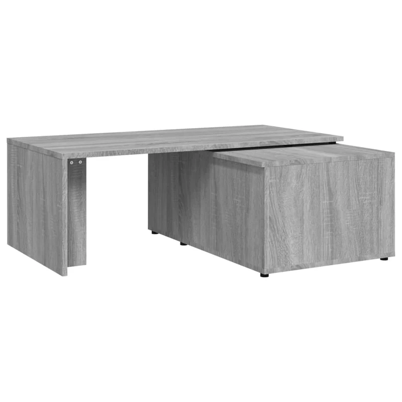 Table d'appoint avec grand espace de rangement 150 x 50 x 35 cm bois d'ingénierie gris DEC040007
