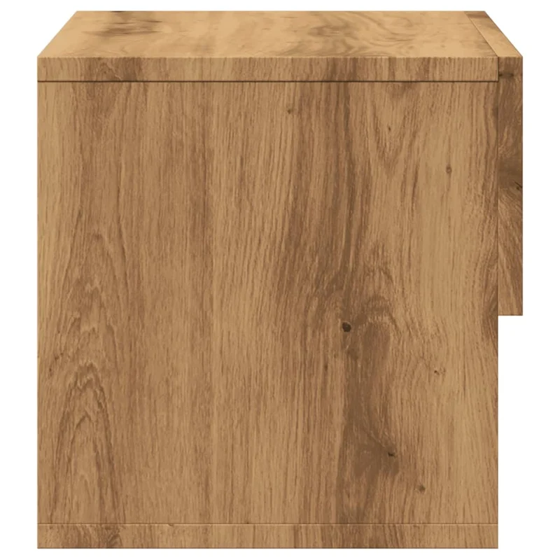 Table de chevet murale avec tiroir et étagère 46 x 29,5 x 30 cm bois d'ingénierie couleur chêne DEC034244