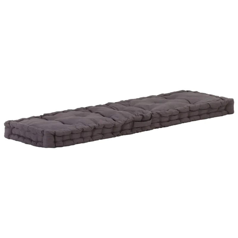 Coussins de palette canapé de sol dossier assise en coton anthracite DEC021324