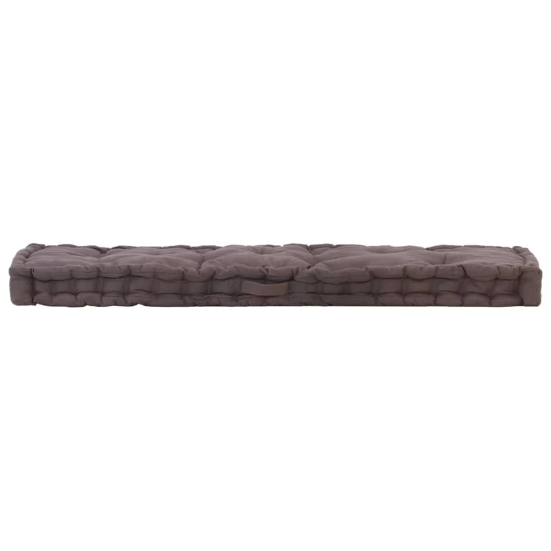 Coussin de plancher de palette Coton matelas de sol 120x40x7 cm Anthracite DEC021809