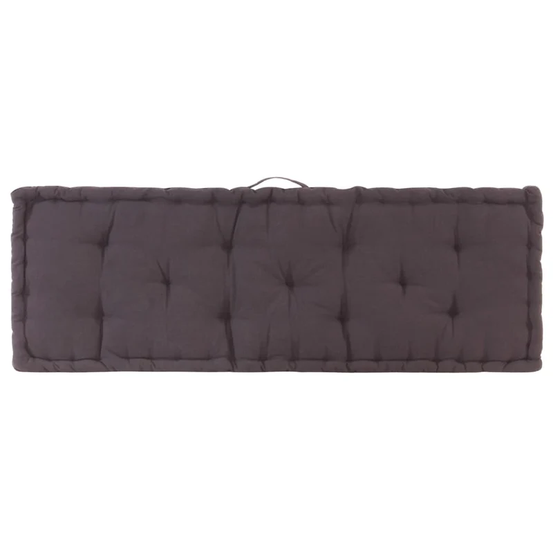 Coussin de plancher de palette Coton matelas de sol 120x40x7 cm Anthracite DEC021809