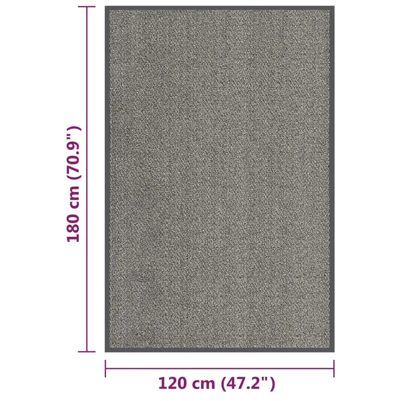 Paillasson touffeté 120 x 180 cm PP marron clair et caoutchouc antidérapant DEC040660