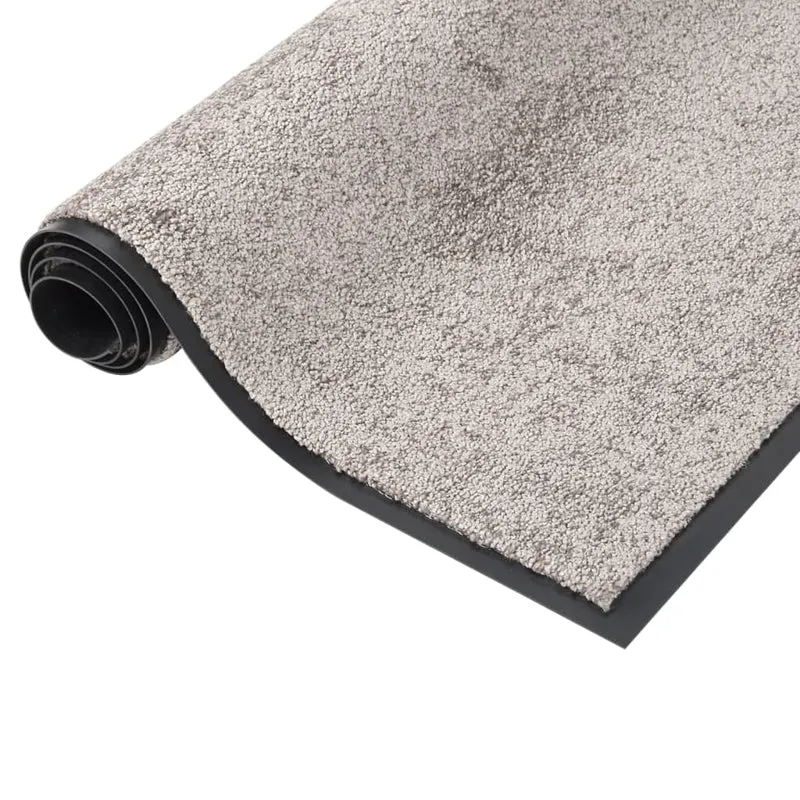 Paillasson dessous antidérapant 40 x 60 cm PP torsadé gris et vinyle DEC040593