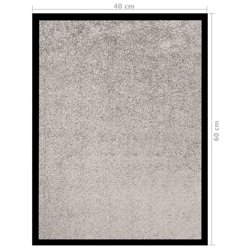 Paillasson dessous antidérapant 40 x 60 cm PP torsadé gris et vinyle DEC040593