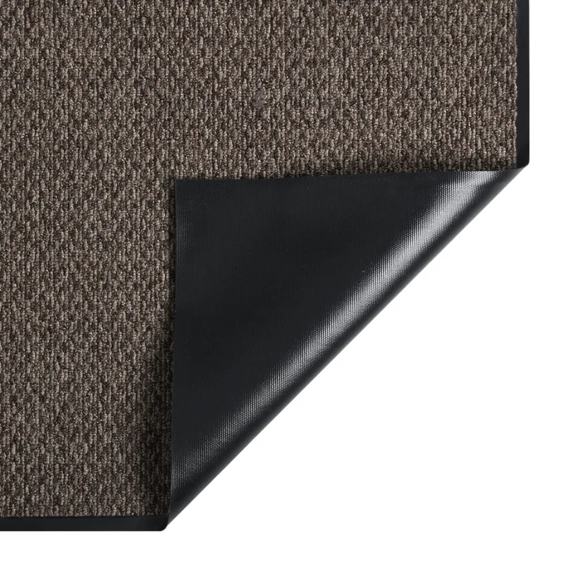 Paillasson de porte d'entrée 80 x 120 cm PP beige et vinyle antidérapant DEC040590