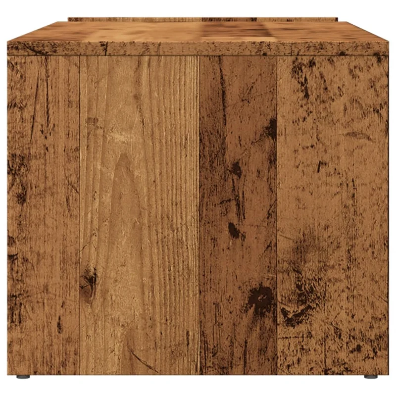 Table basse design rustique et moderne 90 x 45 x 35 cm bois d'ingénierie marron effet vieilli DEC040211