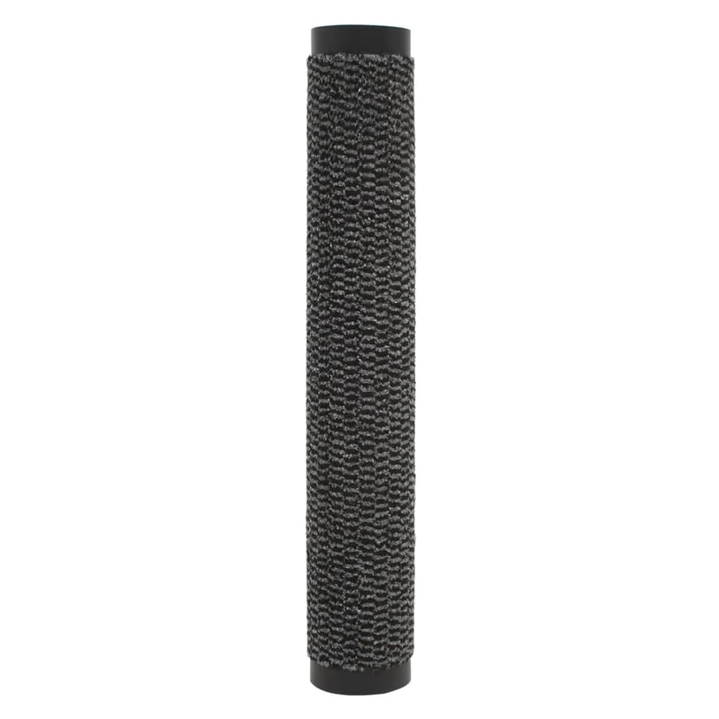 Paillasson touffeté 60 x 180 cm PP anthracite et caoutchouc antidérapant DEC040670