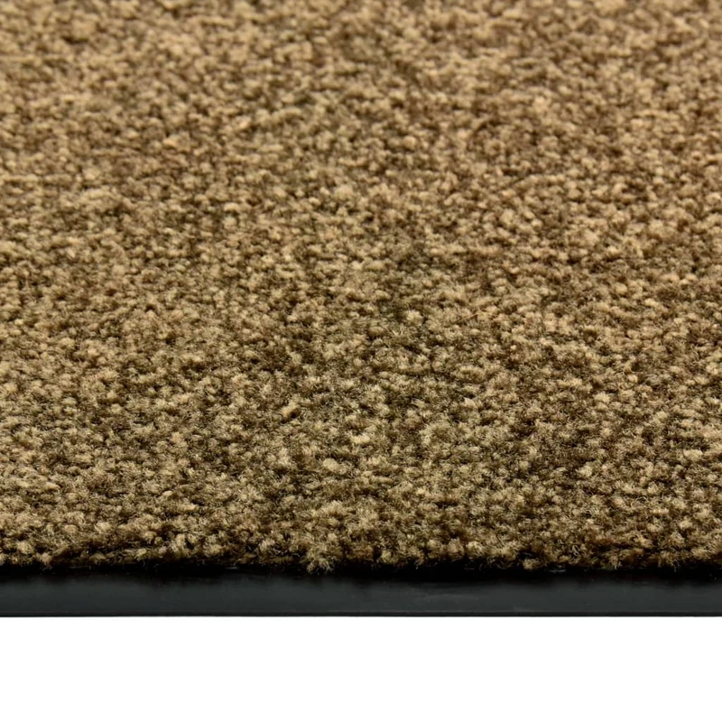Paillasson lavable 90 x 150 cm polyamide marron et PVC antidérapant DEC040623