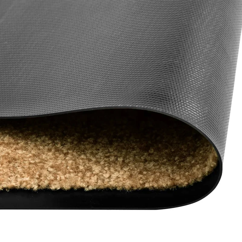 Paillasson lavable 90 x 120 cm polyamide crème PVC antidérapant DEC040610