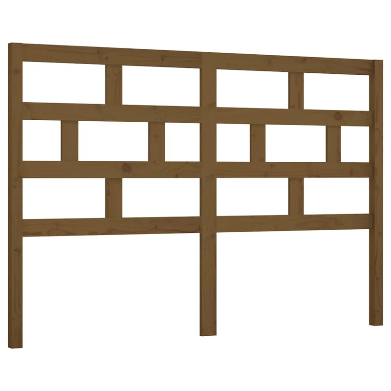 Tête de lit accessoire couchage chambre à coucher meuble 126 x 4 x 100 cm bois massif marron clair TDL0203062
