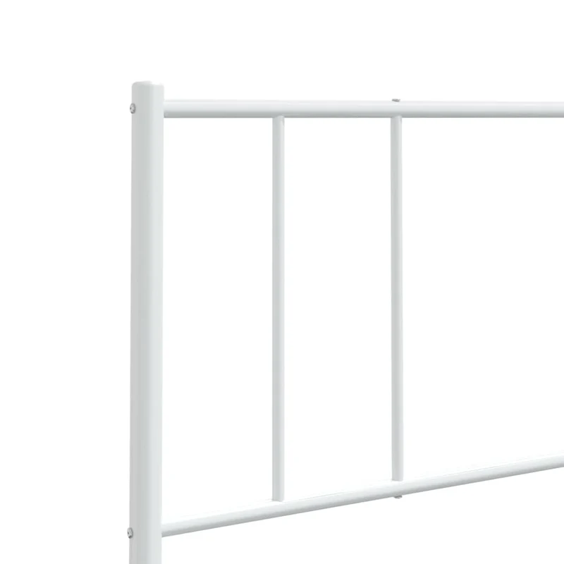 Tête de lit accessoire couchage chambre à coucher meuble 200 cm métal blanc TDL0202464