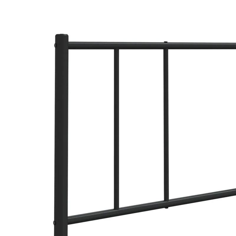 Tête de lit accessoire couchage chambre à coucher meuble 200 cm métal noir TDL0202415