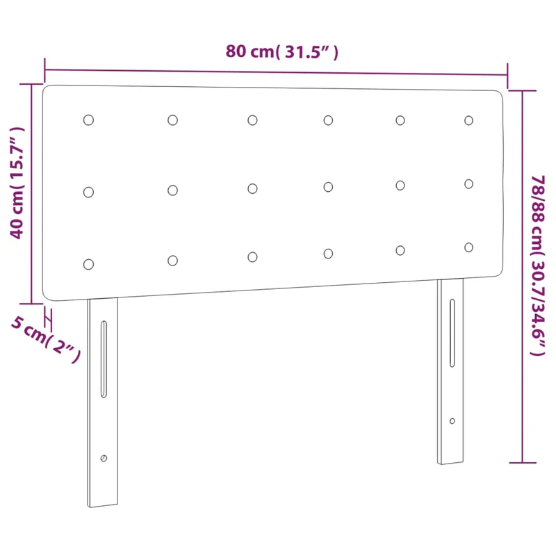 Tête de lit accessoire couchage chambre à coucher meuble 80 x 5 x 78/88 cm synthétique noir TDL0202119
