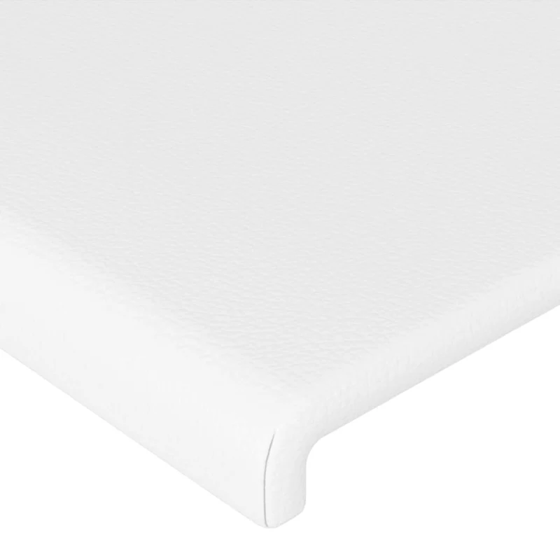 Tête de lit accessoire couchage chambre à coucher meuble à LED 90 x 5 x 118/128 cm synthétique blanc TDL0201919
