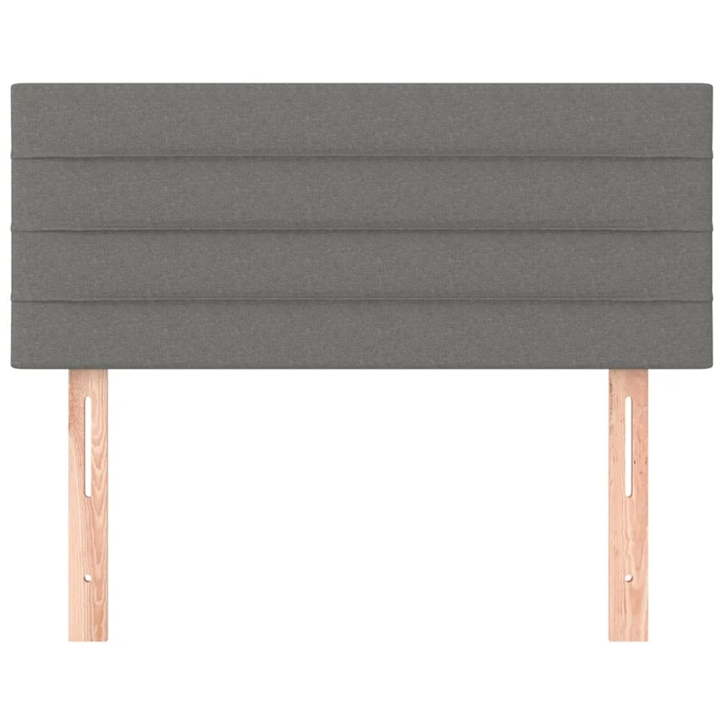 Tête de lit accessoire couchage chambre à coucher meuble 100 x 5 x 78/88 cm tissu gris foncé TDL0203193