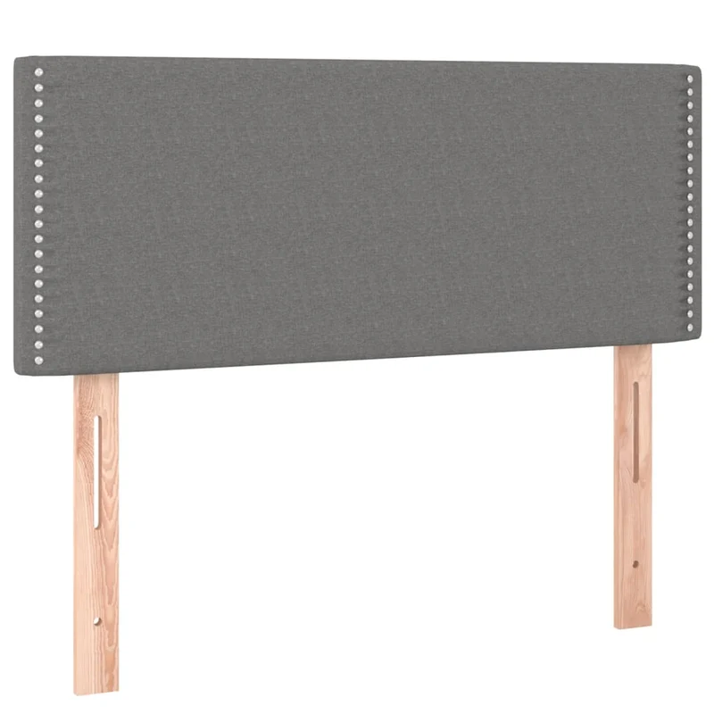 Tête de lit accessoire couchage chambre à coucher meuble 90 x 5 x 78/88 cm tissu gris foncé TDL0203170
