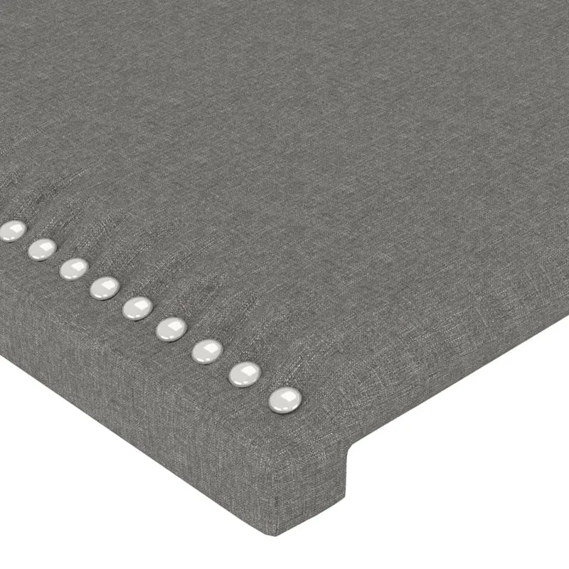 Tête de lit accessoire couchage chambre à coucher meuble 90 x 5 x 78/88 cm tissu gris foncé TDL0203170