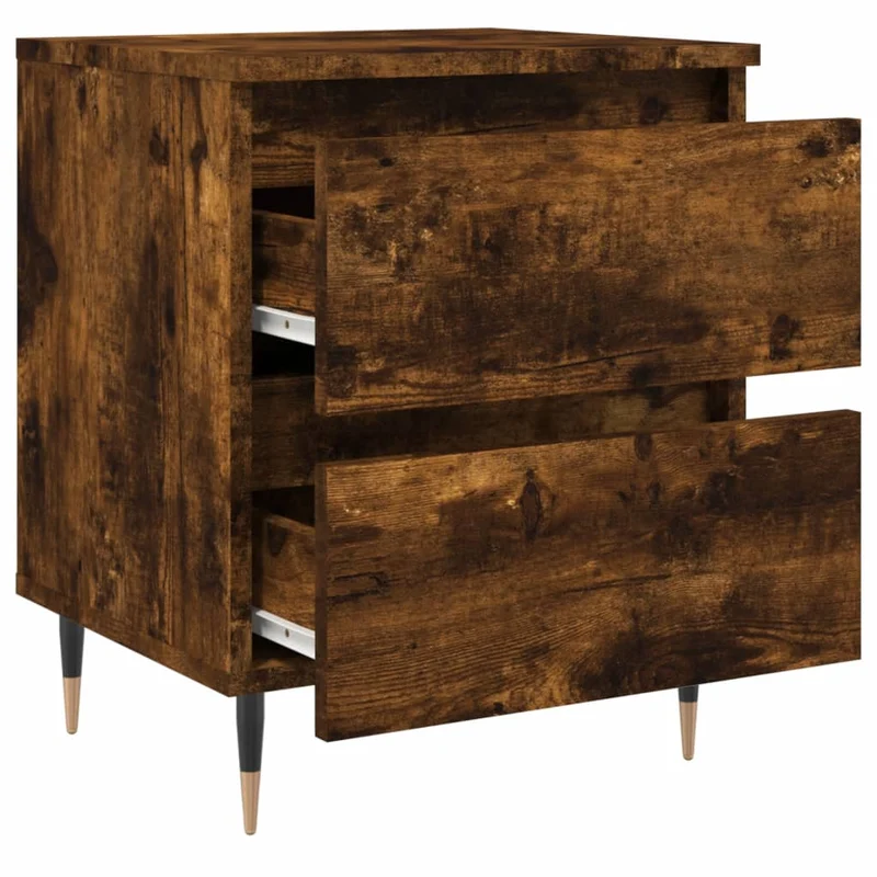Table de chevet avec tiroirs 40 x 35 x 50 cm bois d’ingénierie marron DEC033589