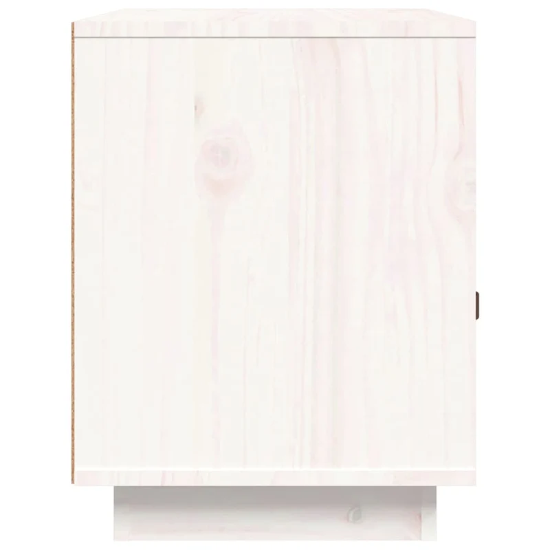 Table de chevet avec tiroir et compartiment 40 x 34 x 45 cm bois de pin massif blanc DEC033348