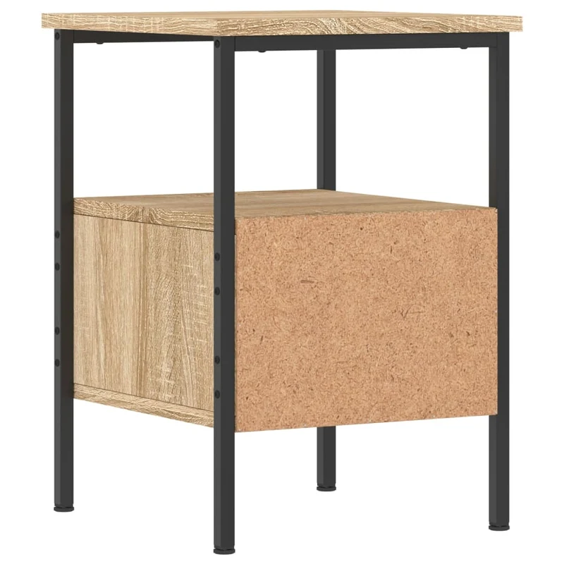 Table de chevet avec tiroir et étagère 34 x 36 x 50 cm bois d'ingénierie couleur chêne DEC033806