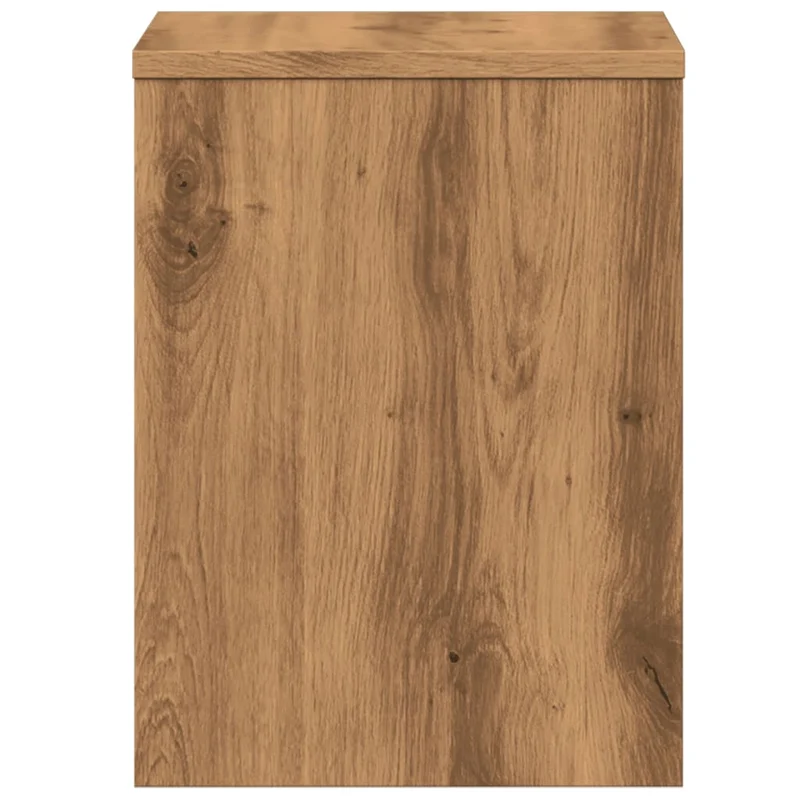 Table de chevet avec deux compartiments 40 x 30 x 40 cm bois d'ingénierie couleur chêne DEC033532