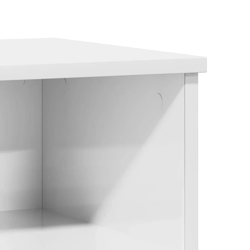 Table de chevet avec tiroir et compartiment 40 x 35 x 50 cm bois d’ingénierie blanc DEC033467