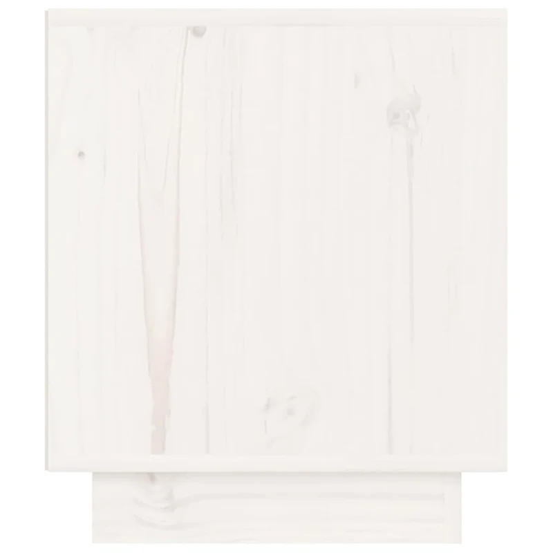 Table de chevet avec compartiment étagères 40 x 34 x 40 cm bois de pin blanc DEC033347