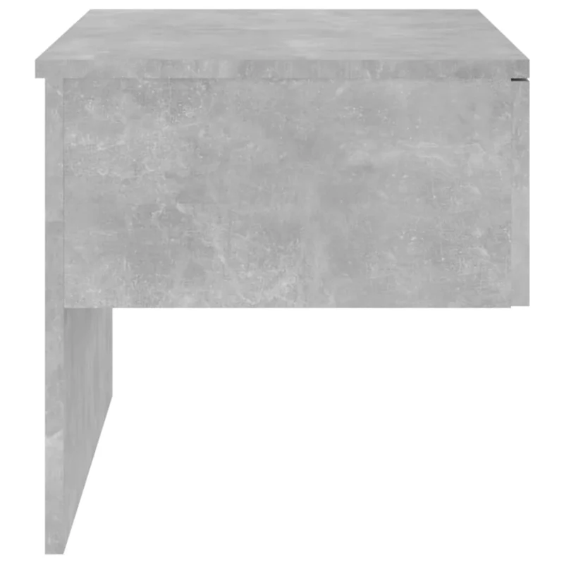 Table de chevet murale avec tiroir 60 x 40 x 40 cm en bois d'ingénierie gris DEC034295