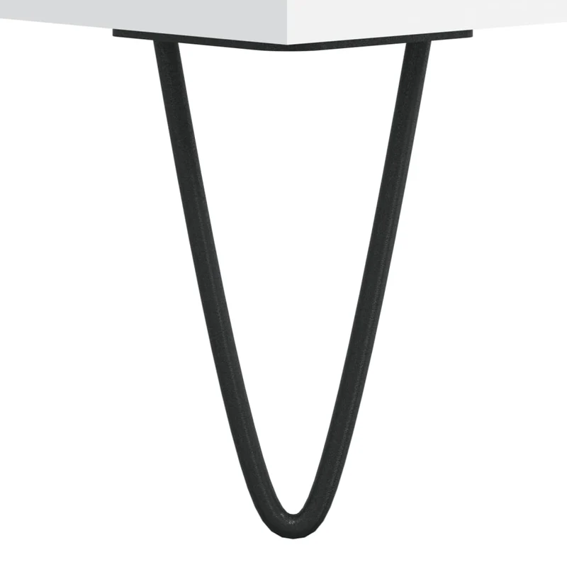 Table de chevet avec tiroir et compartiment ouvert 40 x 35 x 50 cm bois d’ingénierie blanc DEC033367