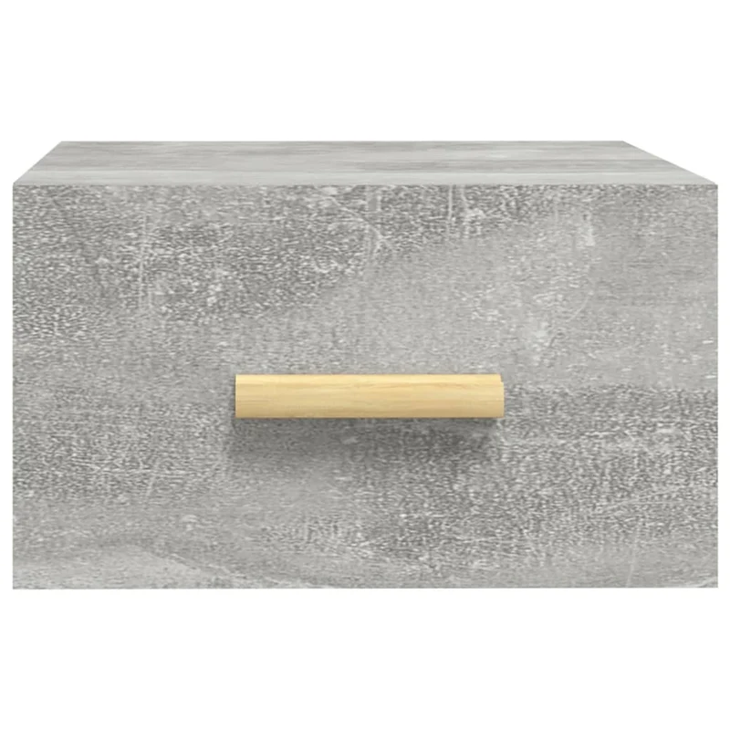 Table de chevet murale avec tiroir 35 x 35 x 20 cm bois d'ingénierie gris DEC034296
