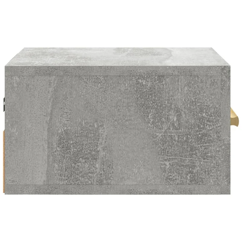 Table de chevet murale avec tiroir 35 x 35 x 20 cm bois d'ingénierie gris DEC034296
