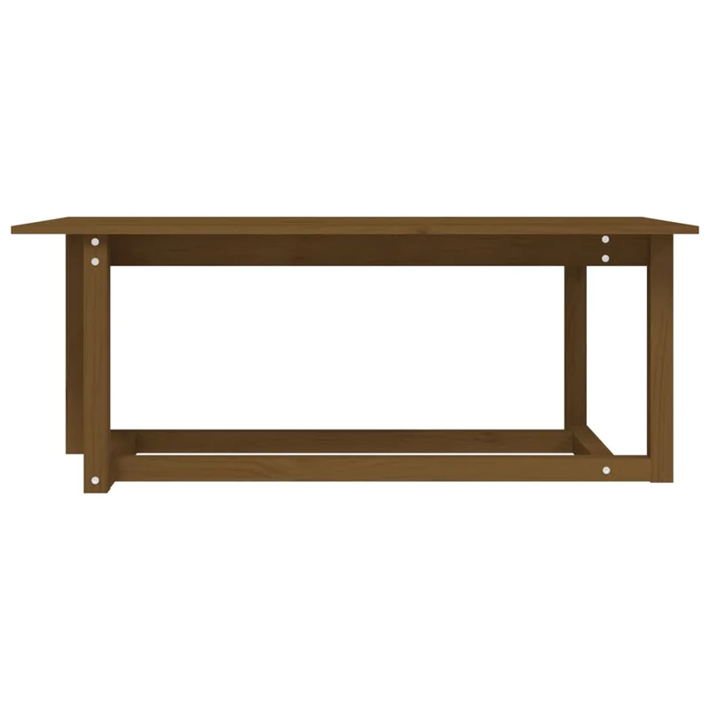 Table basse design moderne 110 x 55 x 45 cm bois massif de pin marron DEC039472