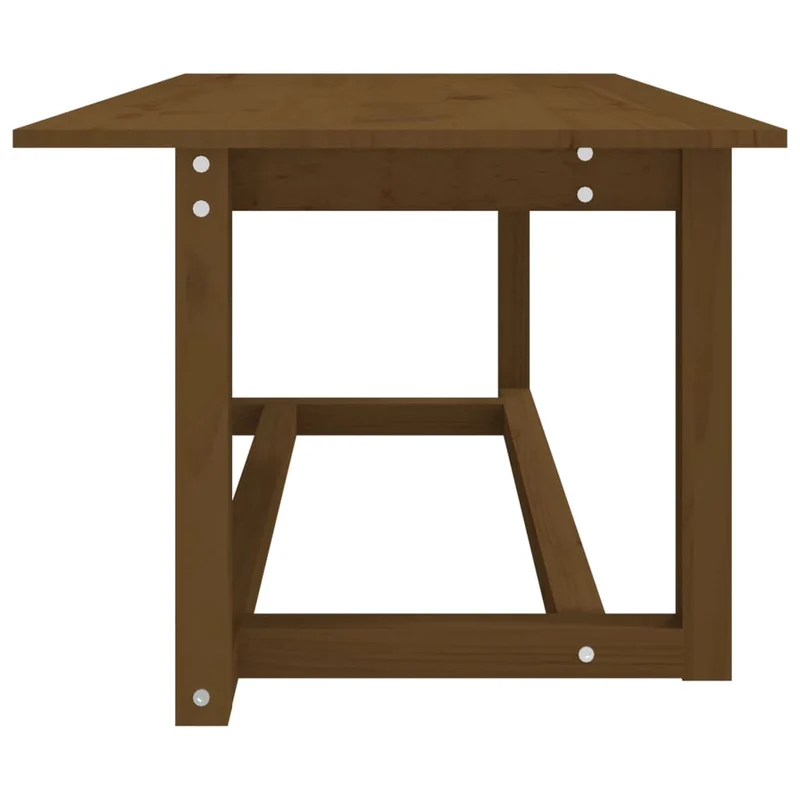 Table basse design moderne 110 x 55 x 45 cm bois massif de pin marron DEC039472
