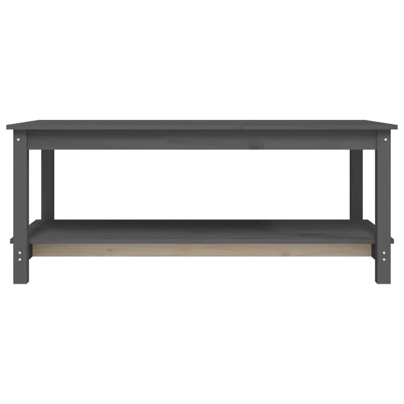 Table basse design simple 110 x 55 x 45 cm bois massif de pin gris DEC039169