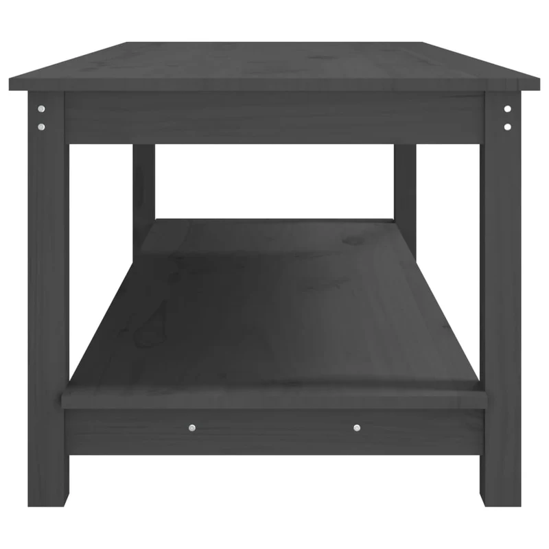 Table basse design simple 110 x 55 x 45 cm bois massif de pin gris DEC039169