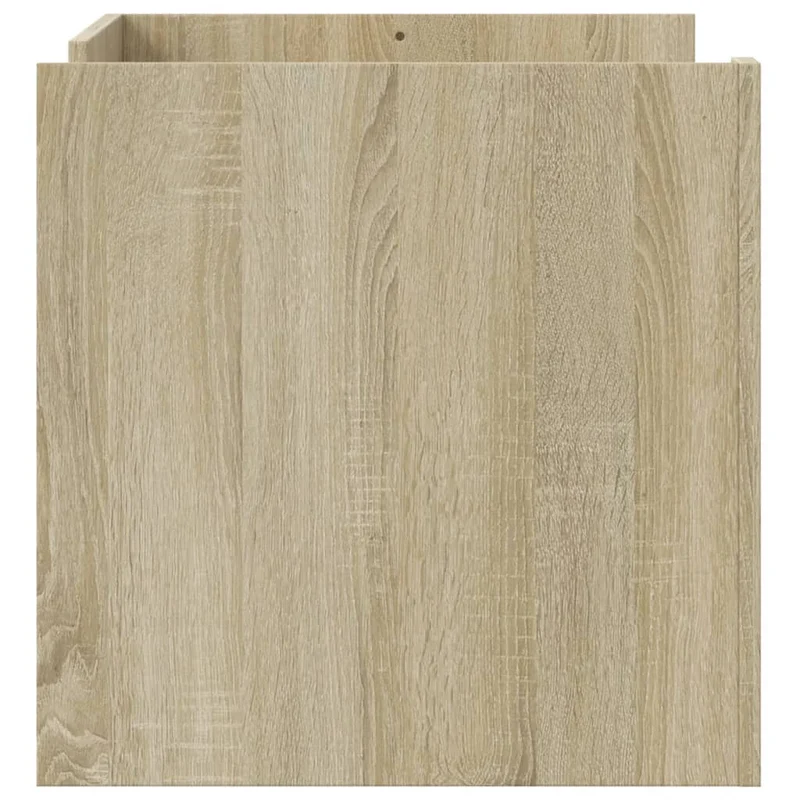 Table basse avec étagères design simple 80 x 50 x 50 cm bois d'ingénierie couleur chêne DEC039002