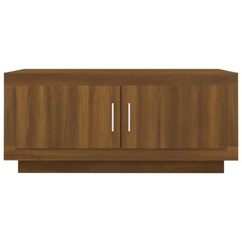 Table basse avec espace de rangement design moderne 102 x 50 x 45 cm bois d'ingénierie marron DEC038637