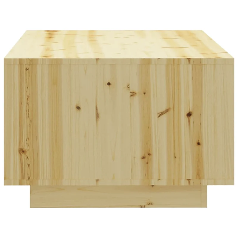 Table basse de salon avec espace de rangement design simple 110 x 50 x 33,5 cm bois de sapin massif DEC036982