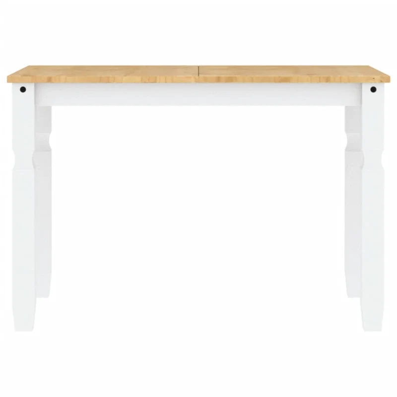 Table de salle à manger design moderne 112 x 60 x 75 cm bois massif de pin blanc DEC036854