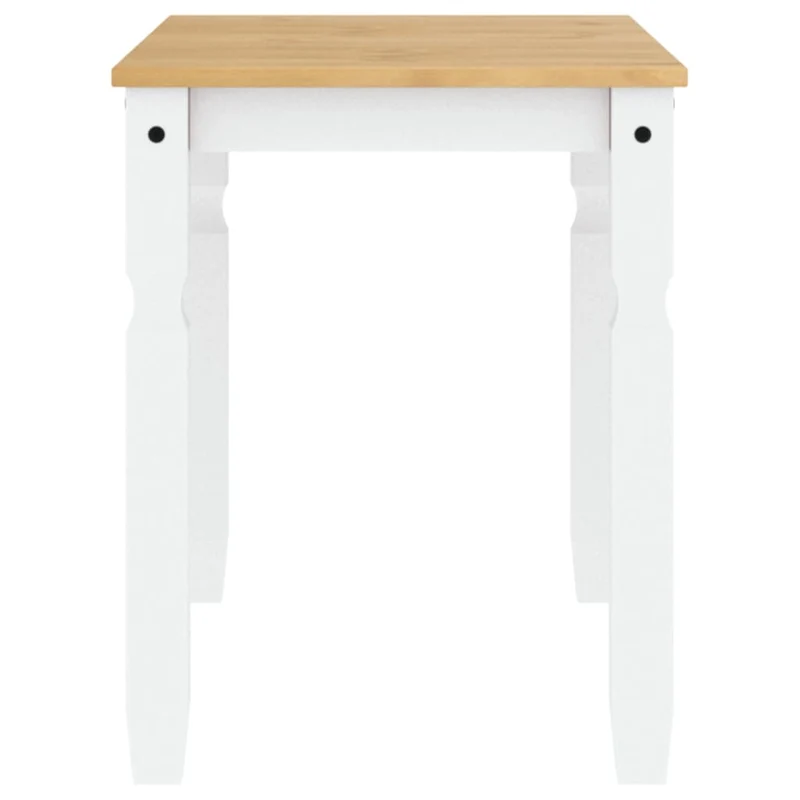 Table de salle à manger design moderne 112 x 60 x 75 cm bois massif de pin blanc DEC036854