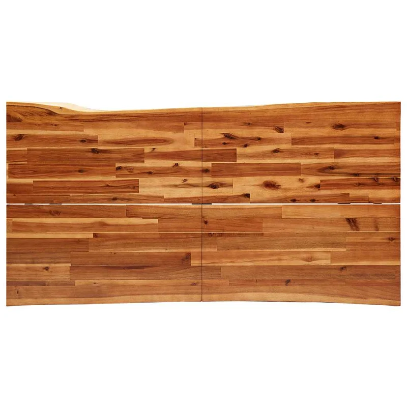 Table de salle à manger design industriel 160 x 80 x 75 cm bois d'acacia solide et acier DEC036717