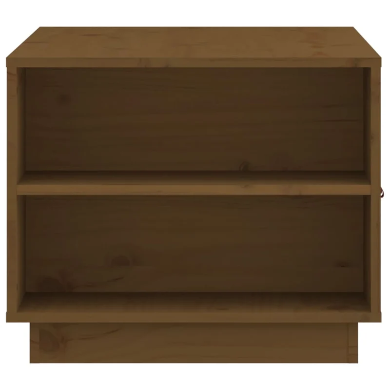 Table basse avec espace de rangement design rustique moderne 100 x 50 x 41 cm bois massif de pin marron DEC039461