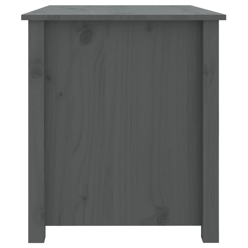 Table basse avec 4 compartiments design rustique 71 x 49 x 55 cm bois massif de pin gris DEC039192