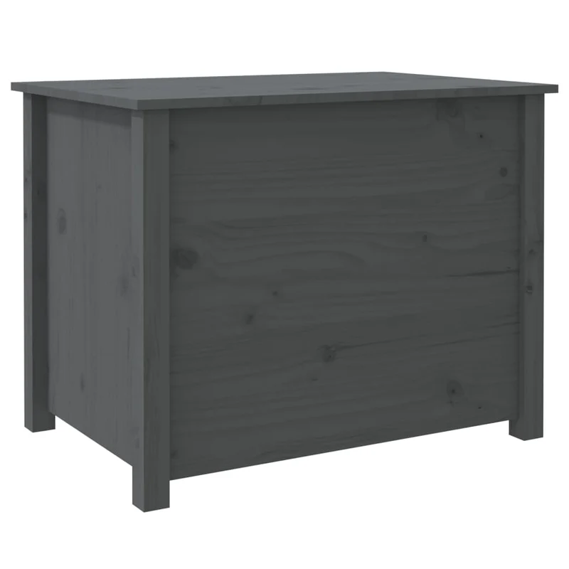 Table basse avec 4 compartiments design rustique 71 x 49 x 55 cm bois massif de pin gris DEC039192
