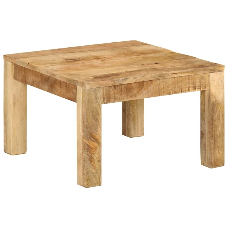 Table basse de salon design rustique 55 x 55 x 35 cm bois de manguier massif DEC037088