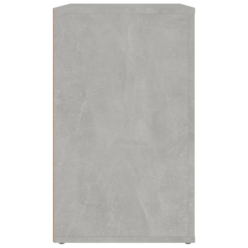 Table de chevet avec deux tiroirs et un compartiment ouvert 50 x 36 x 60 cm bois d'ingénierie gris DEC034050