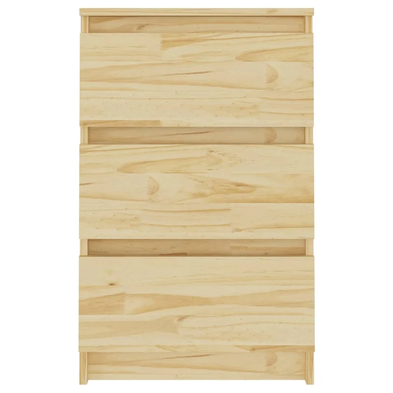 Lot de 2 tables de chevet avec 3 tiroirs 40 x 29,5 x 64 cm bois de pin non traité DEC034752