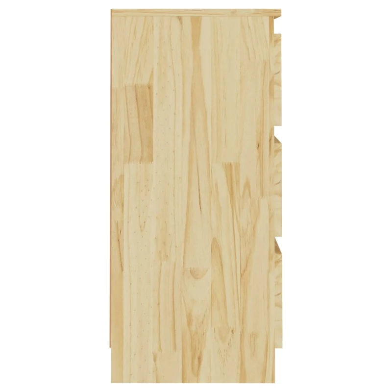 Lot de 2 tables de chevet avec 3 tiroirs 40 x 29,5 x 64 cm bois de pin non traité DEC034752