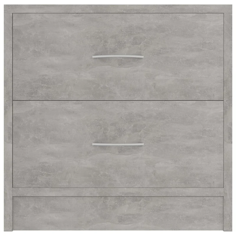 Lot de 2 tables de chevet avec deux tiroirs 40 x 30 x 40 cm bois d'ingénierie gris DEC035349